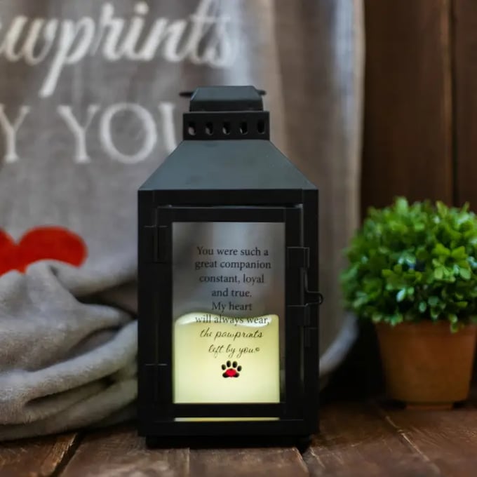 Image of Pawprints Left By You Memorial Lantern