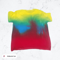 Image 2 of Love is Love rainbow tye dye t shirt