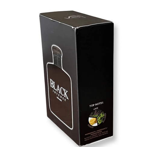 BLACK INTENSE for Men Eau de Parfum for Men - 3.4 Fl Oz - Perfect blend of Sage, Lemon and Absinthe 