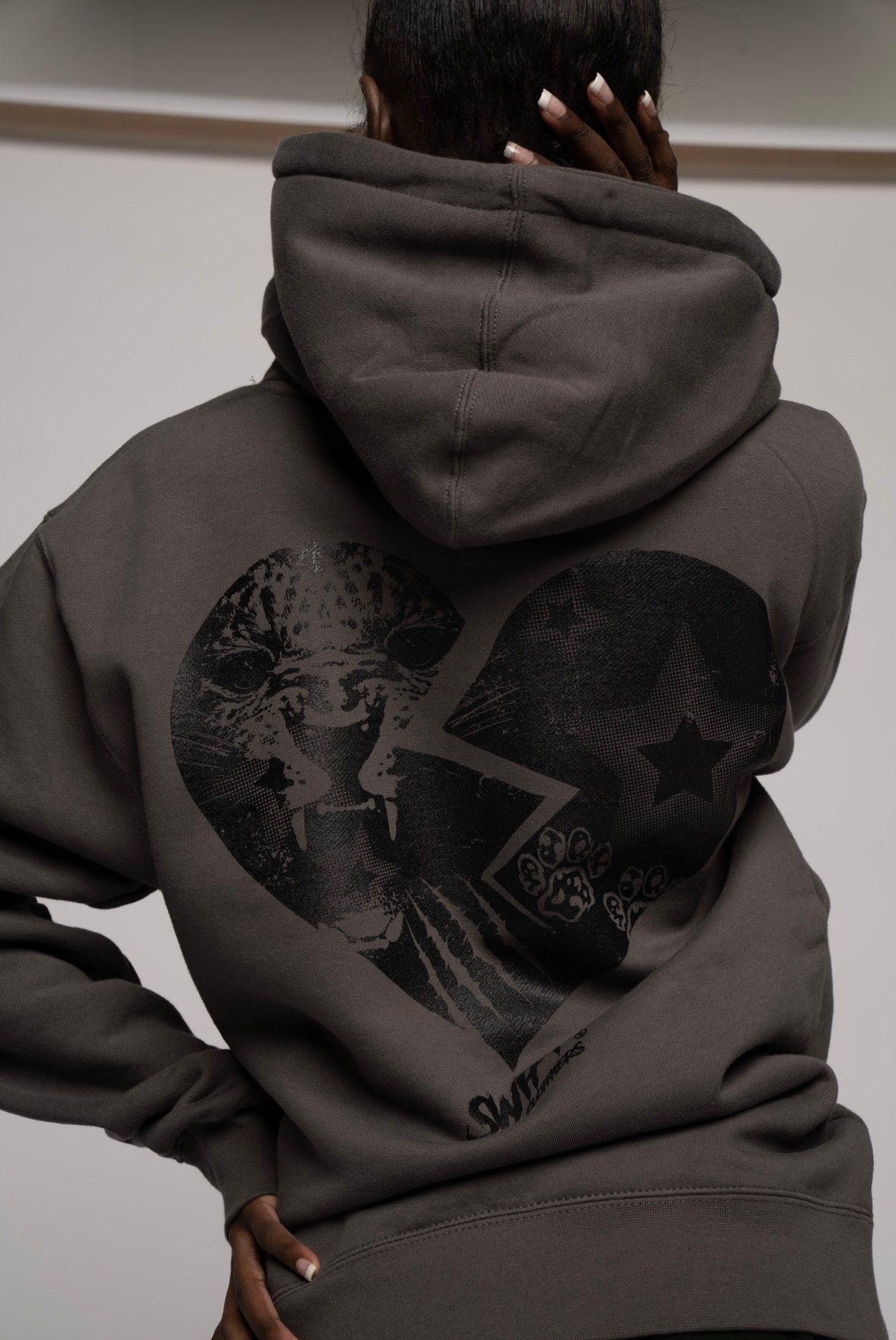 Image of "Heart of a Leopard" Hooded Sweatshirt