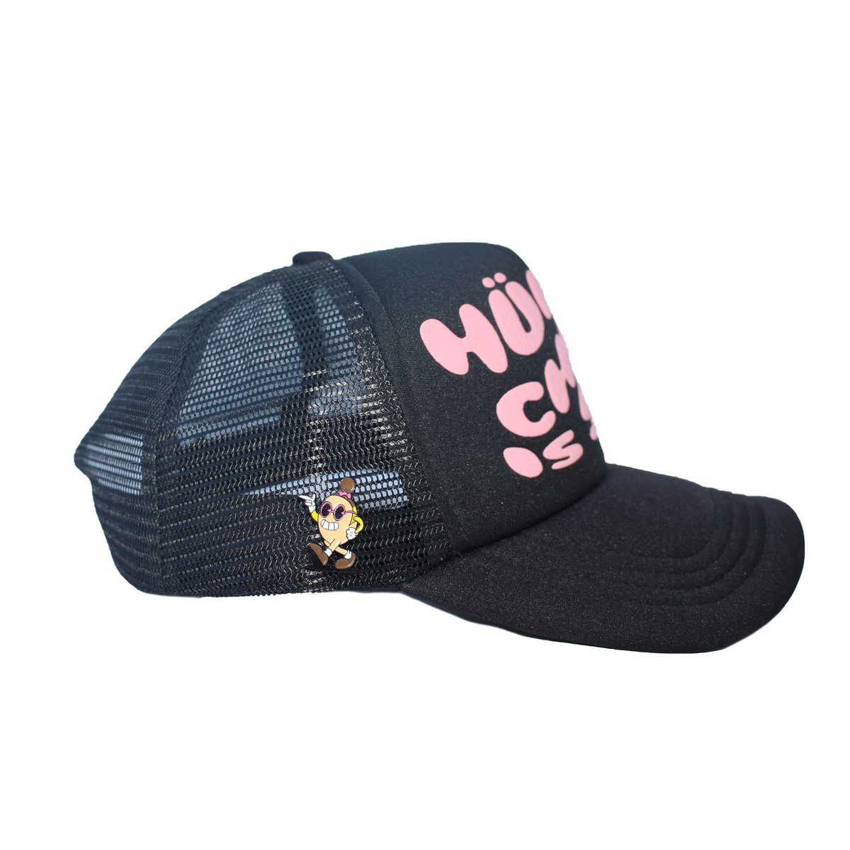 Image of Hüntz Chop Black Pink Trucker Hat 