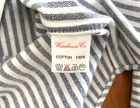 Image 5 of Warehouse Jeans dubbleworks cotton striped shirt, size M