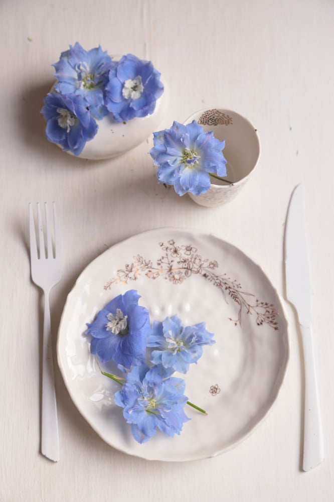 Image of -Assiette florale or
