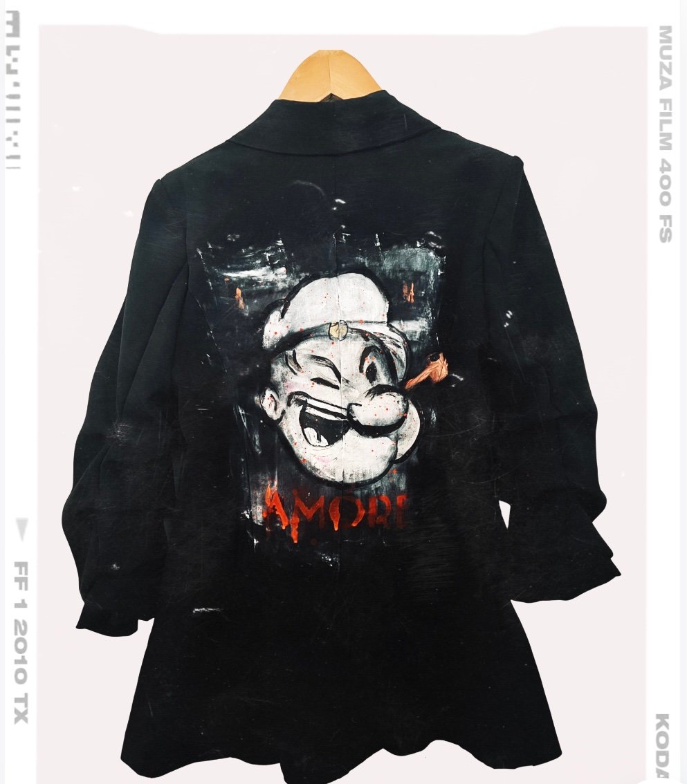 Image of  Ibiza blazer+ upcycling jacKet+ vintage