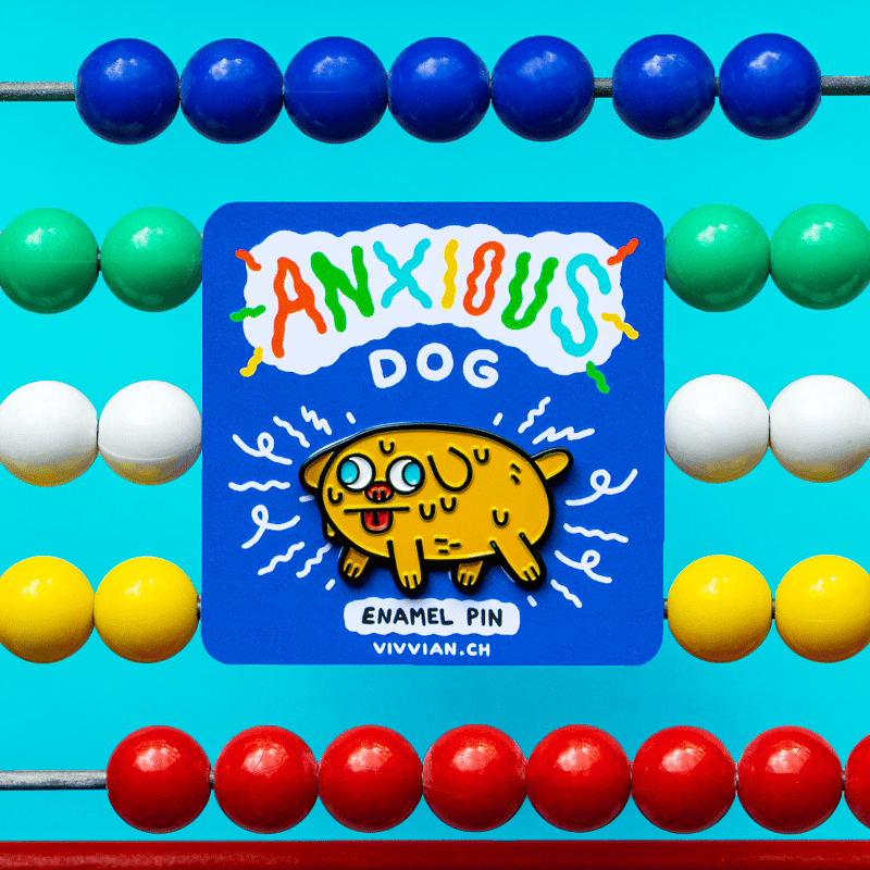 Image of Anxious Dog - Enamel pin