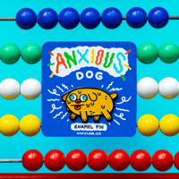 Image 1 of Anxious Dog - Enamel pin