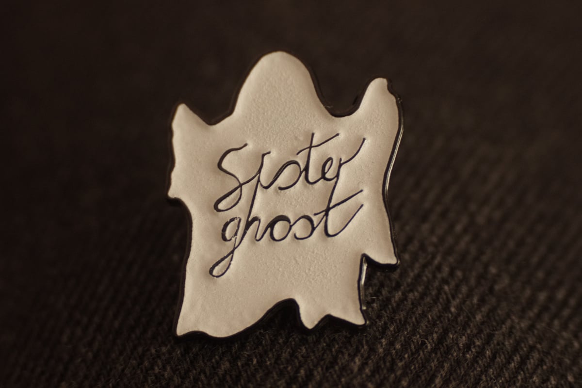 Image of (Glow In The Dark!) Ghost Enamel Pin