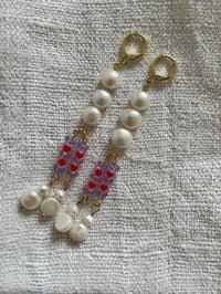 Image 2 of Pearly tassel earrings 