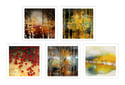 Lily Greenwood Greetings Cards - Trees Collection - 5 Blank Cards with Envelopes