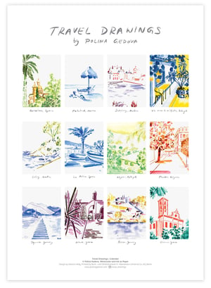 Wall Calendar "Travel Drawings" 