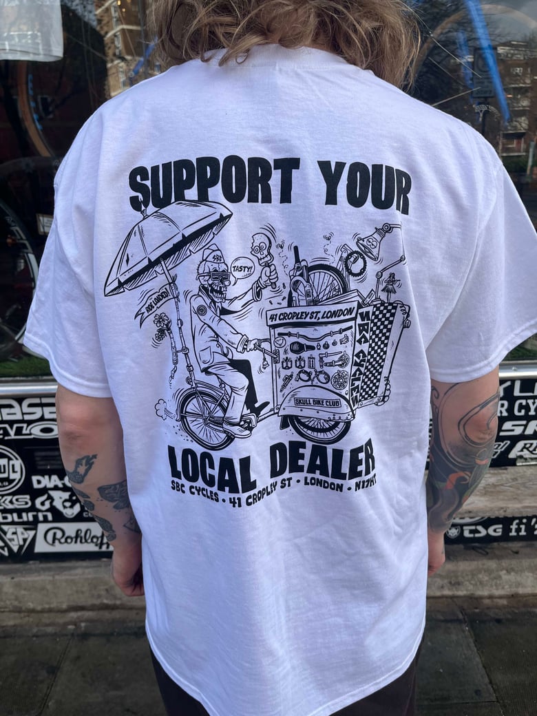Image of Support Your Local Dealer - SBC x Burrito Breath - White