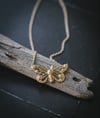 18K Gold Diamond Butterfly Pendant