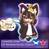 Chibi Caitie Rainbow Keychain