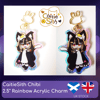Chibi Caitie Rainbow Keychain