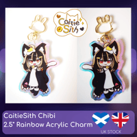 Image 1 of Chibi Caitie Rainbow Keychain
