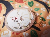 Image 1 of LAST ONE - Wooden Labrador Rainbow Keychain
