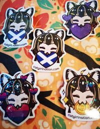 Image 4 of Smol and Sparkly Caitie Sith Stickers