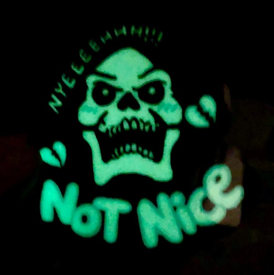 Image of SKELETOR NOT NICE - GLOW IN THE DARK