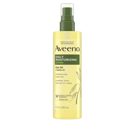 Aveeno Daily Moisturizing Dry Body Oil Mist with Oat and Jojoba Oil for Dry, Rough Sensitive Skin.