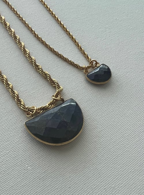 Image of NINA • Lapis Lazuli Shield Necklace 