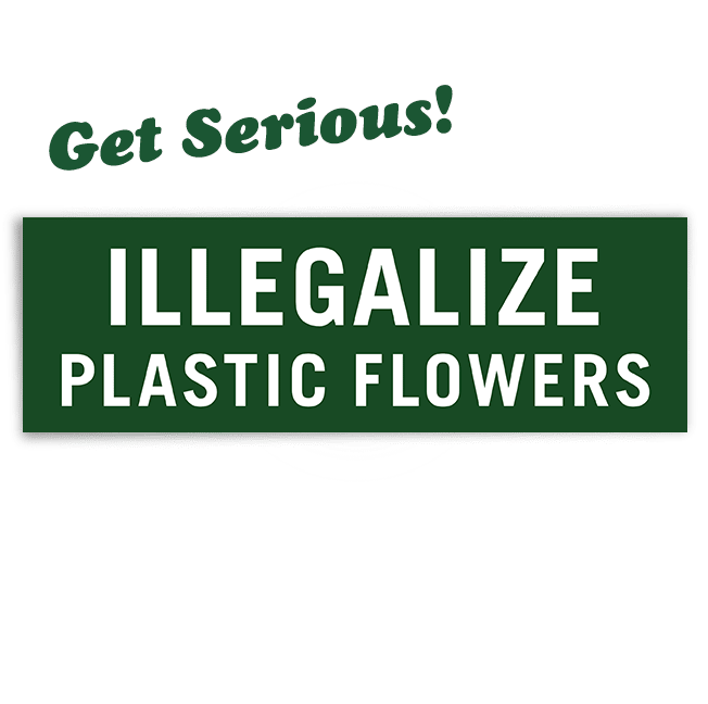 Image of ILLEGALIZE PLASTIC FLOWERS sticker