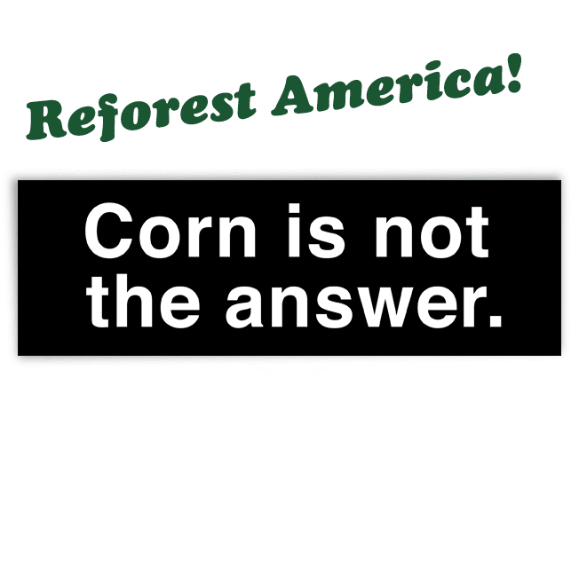 Image of Corn is not the answer. sticker