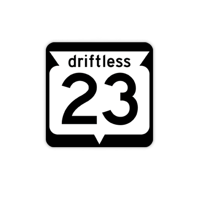 Image of driftless highway 23 sticker