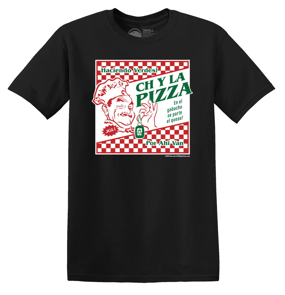 CH Y La Pizza Black T-Shirt