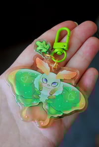 Image 3 of Kawaii Moth Keychain