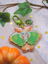 Image 1 of Kawaii Moth Keychain