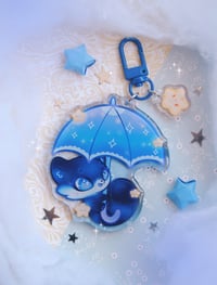 Image 1 of Umbrella Racoon Keychain