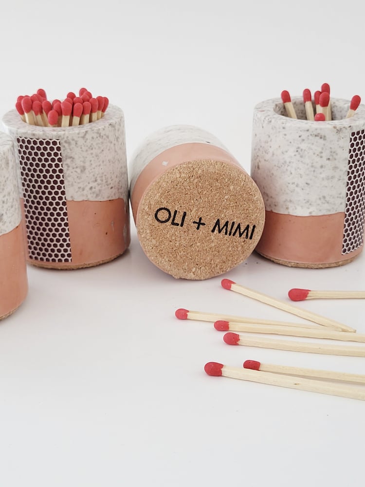 Image of Porte allumettes Terracotta/Speckled 