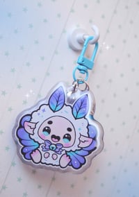 Image 2 of White Fluffyfae Keychain