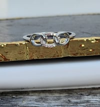 Image 1 of White CZ Chain Link Ring