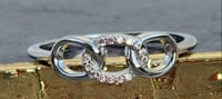 Image 2 of White CZ Chain Link Ring