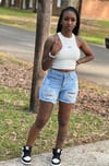 Plenty Rips Denim Shorts