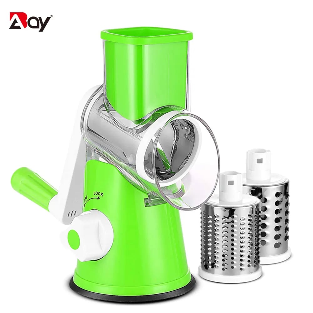 Manual Rotary cheese grater and vegetable cutter. Crecent