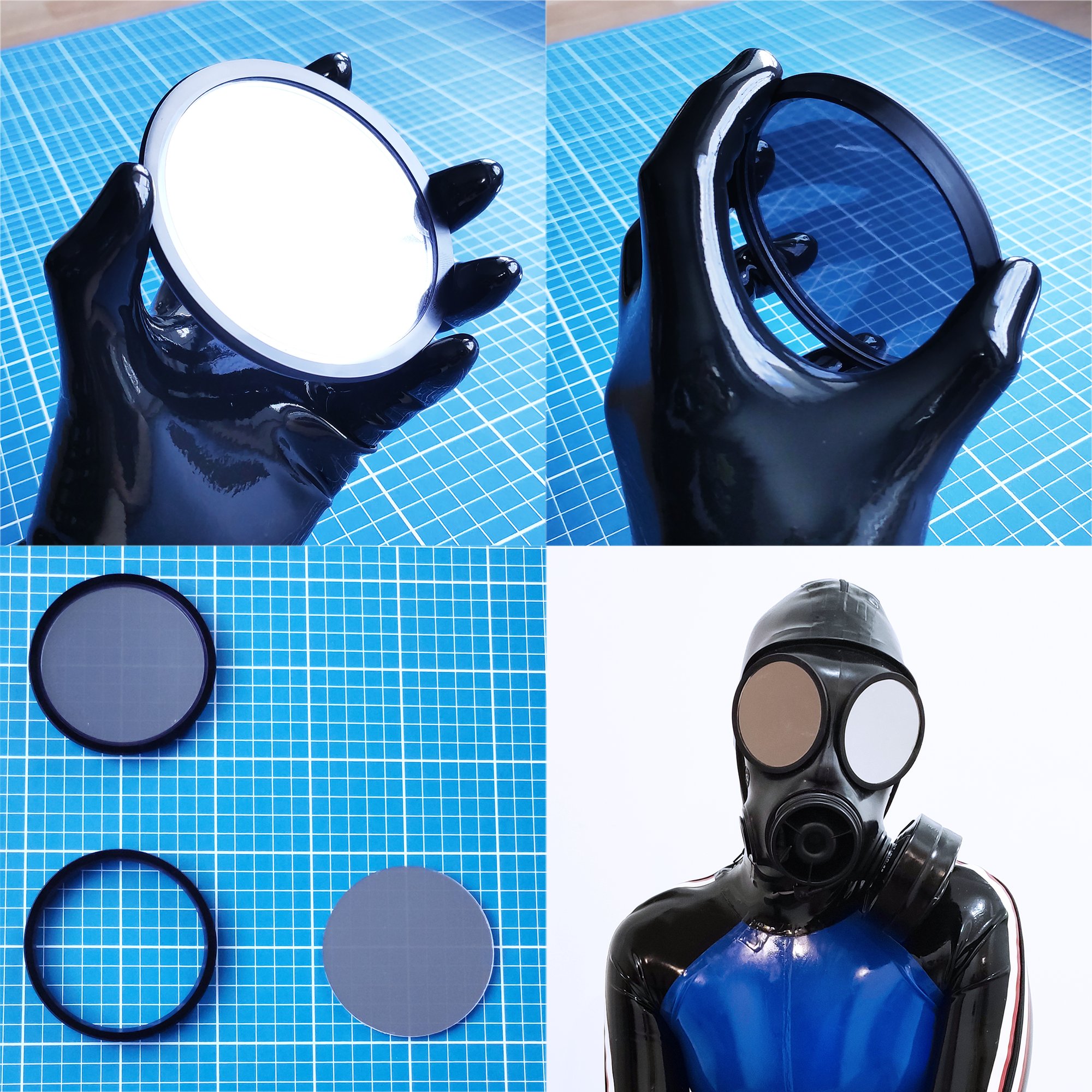Clip-on lenses for S10 gas mask
