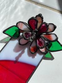 Image 3 of Candy cane incense burner with 3D flower