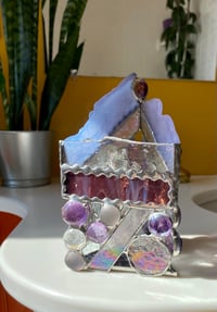 Image 2 of Purple tea light holder