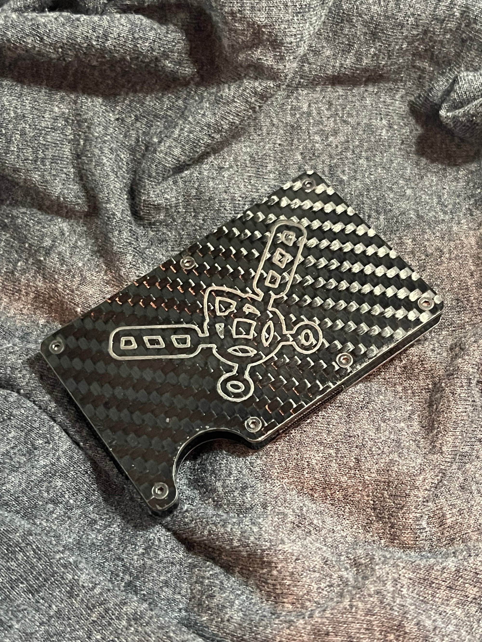 Image of Wallet - Carbon Fiber- with super glue logo