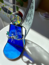 Image 1 of Angel with flowers tea light holder