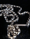 EDWARDIAN FANCY LINK 9CT CHAIN 18.5 INCHES 12G BARREL CLASP WITH 9C TAG AND MAKERS MARKS