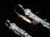 EDWARDIAN FRENCH LARGE 18CT PLATINUM SAPPHIRE ROSE CUT OLD CUT DIAMOND EARRINGS