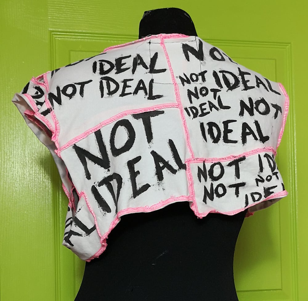 NOT IDEAL DECONSTRUCTED PATCHWORK CROP TOP