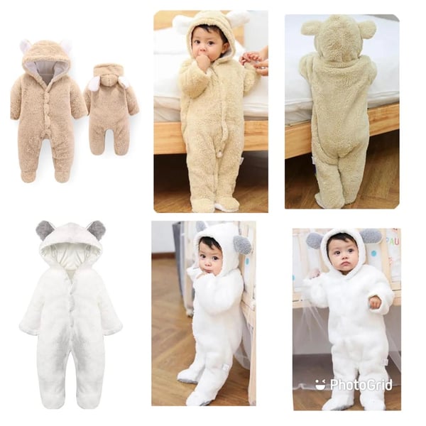 Image of Baby Wooded Fleece Jumpsuit (Unisex) 