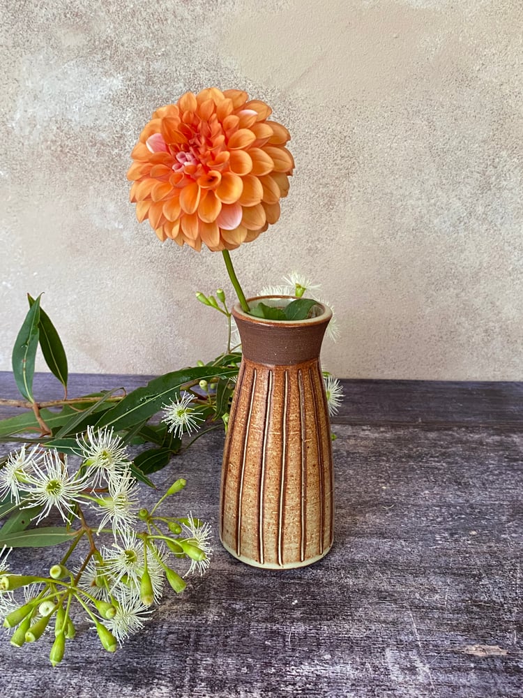 Image of Fine Line Vase in Parchment