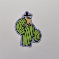 Image 2 of Boba and Cactus Sticker 