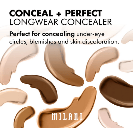 Milani Conceal + Perfect Longwear Concealer - Pure Beige (0.17 Fl. Oz.).