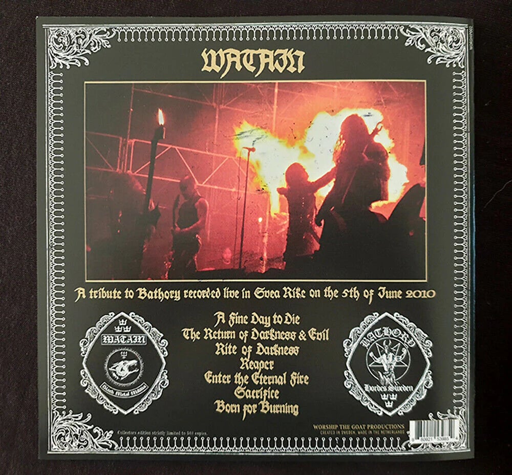 WATAIN - TONIGHT WE RAISE OUR CUPS AND TOAST IN ANGELS BLOOD